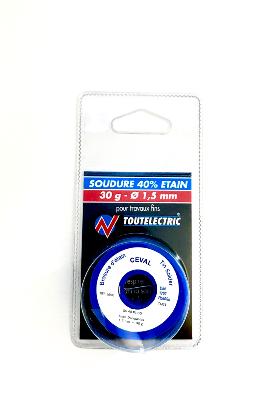 Soudure étain 40% - 1.5mm bobinot 30g